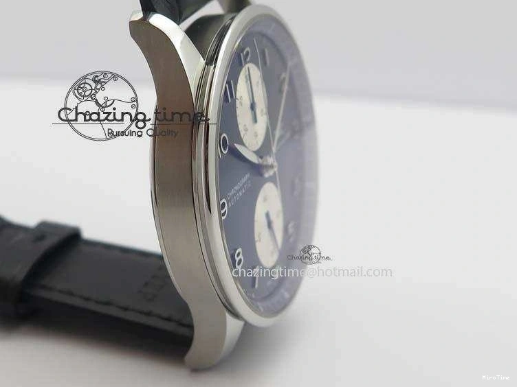 MIROTIME 0217 Modern Portuguese IW371404 ZF V3 1:1 Best Edition SS Black Dial On Black Leather Strap A 7267